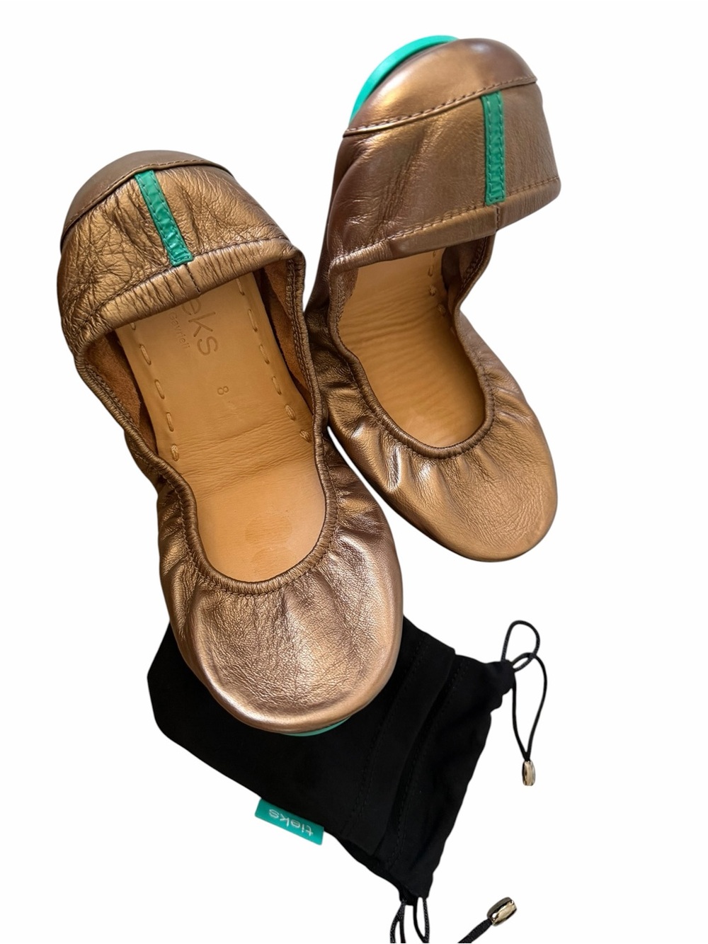 Tieks by Gavrieli Metallic Bronze Ballet Flats Size 8 - Picture 10 of 12